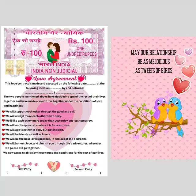 Contract Agreement Paper, Multicolor