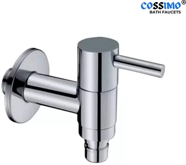 Stainless Steel Washing Nozzle Tap with Wall Flange, Silver, Set of 1