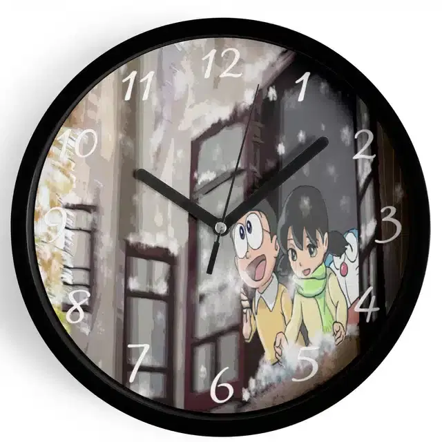 Doraemon Analog Wall Clock, Multicolor, 7 Inches