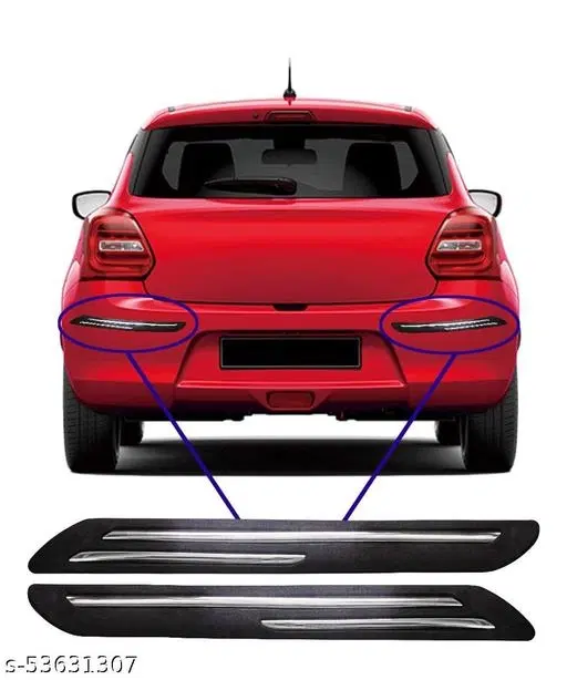 Rubber Car Bumper Protector, Multicolor, Pack of 4