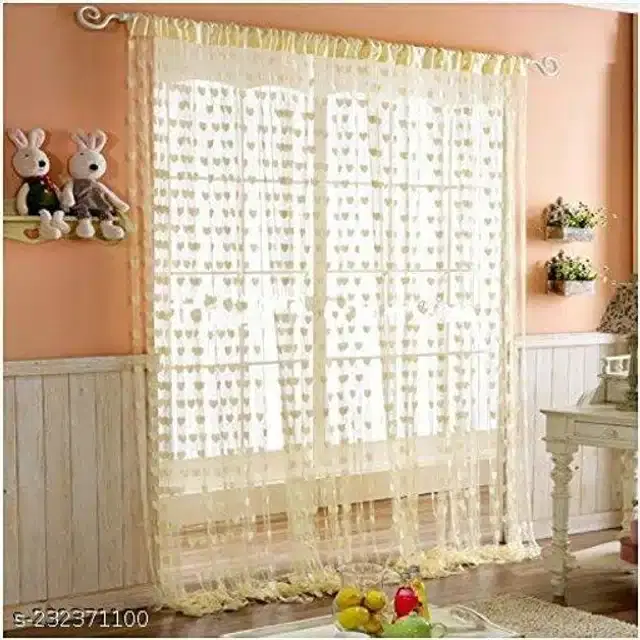 Curtains for Door, Yellow, 6 Feet