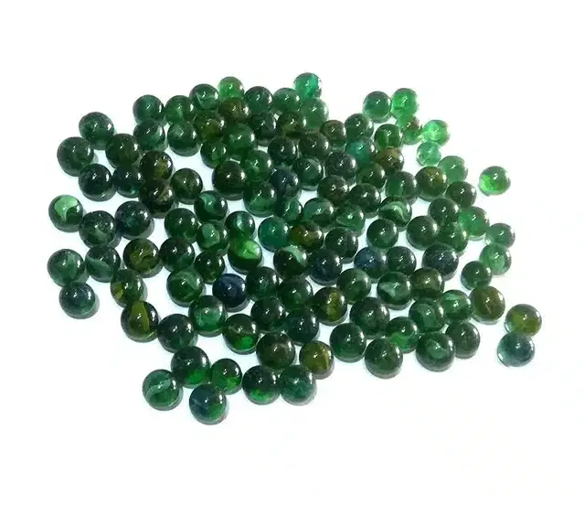 Mini Size Glass Marbles with Shooter, Green, Pack of 100