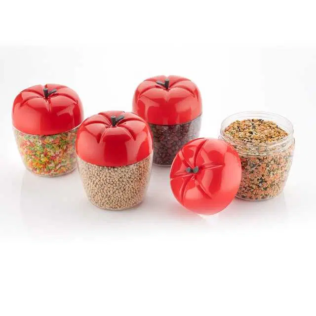 Apple Shape Wonder Bowl Storage Container With Airtight Lid Apple Container, Pack Of 4, R-062