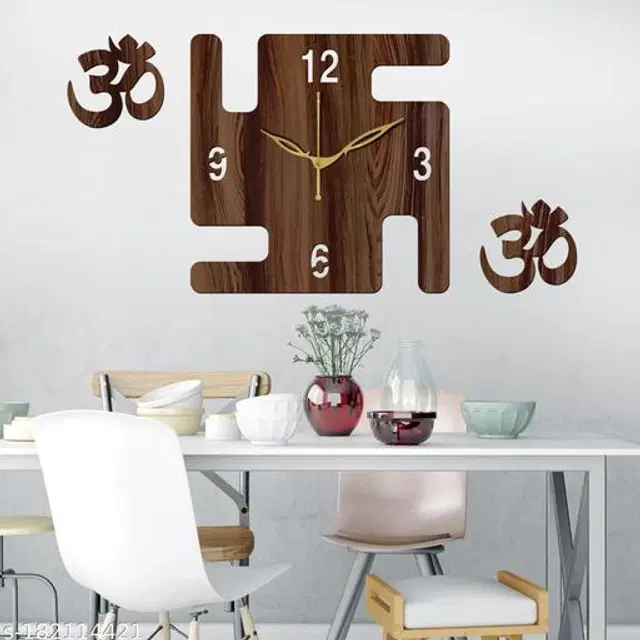 Wooden Wall Clock, Brown
