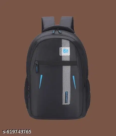 Polyester Backpack for Men & Women, Black
