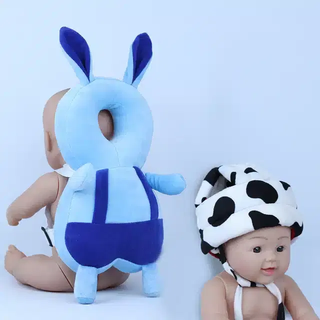 Infants Head & Back Safety Protector Pillow and Safety Helmet, Pack of 2 (Multicolor)