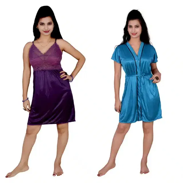 Babydoll for Women, Pack of 2 (Multicolor, Free Size)
