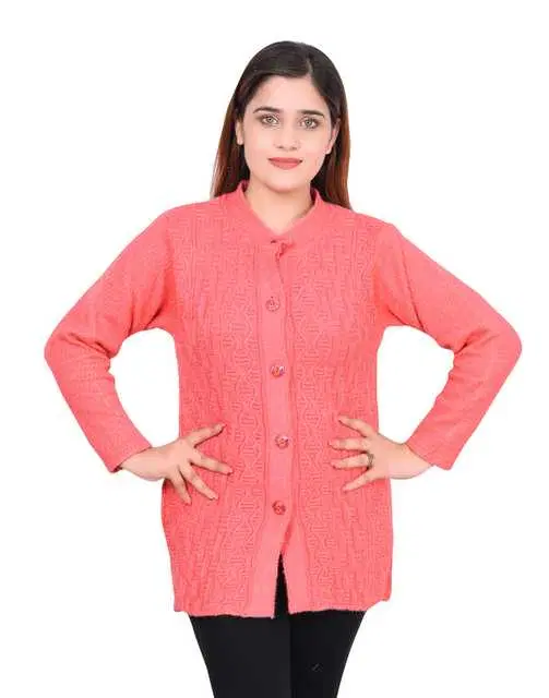 Dreambuy Beautiful Women Woolen Sweater (Pink, Xl) (S23)
