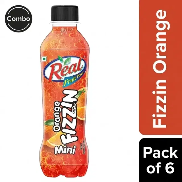Real Fizzin Orange 6X600 ml (Pack of 6)