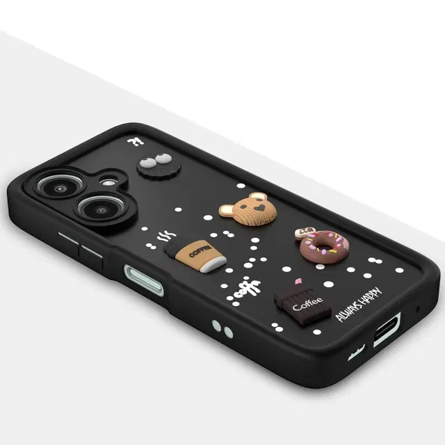 Silicone Mobile Back Cover for Mi Redmi 13C 5G, Black