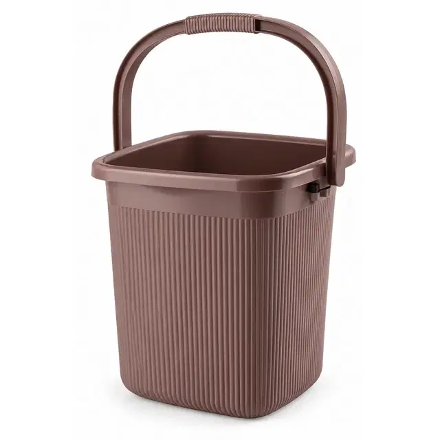 Cello Lino Bucket, 20 L, Brown | Sturdy & Easy-Grip Handle