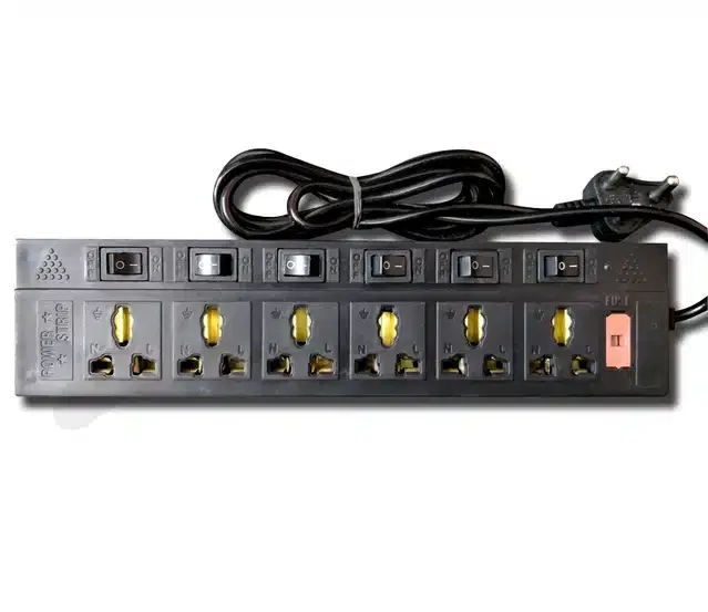 Kaltron 6+6 Extension Board, Black, 2 m