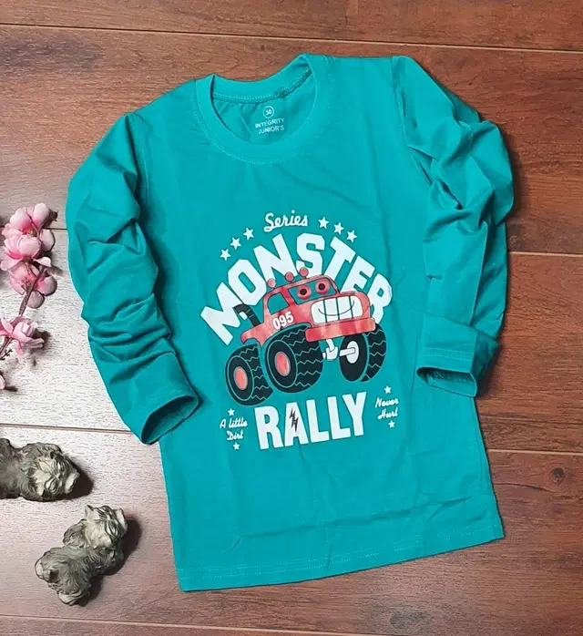 Full Sleeve Round Neck T-Shirt for Boys (Navy Blue, 3-4 Years)