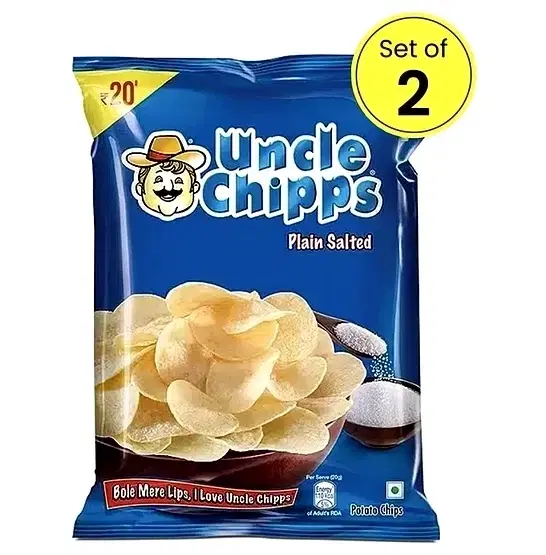 Uncle Chips Plain Salted 2X53 g (Set Of 2)