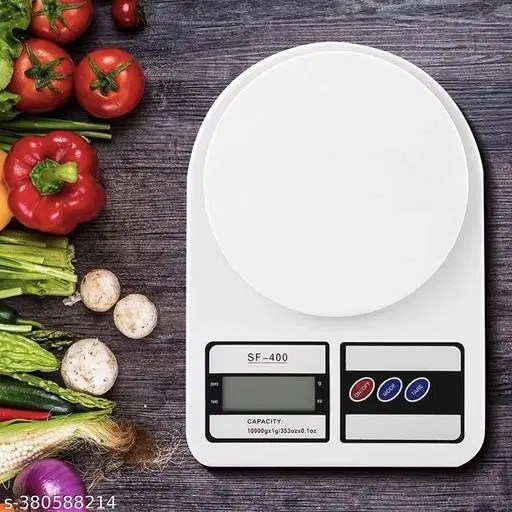 Portable Electric Digital Kitchen Weight Machine, White