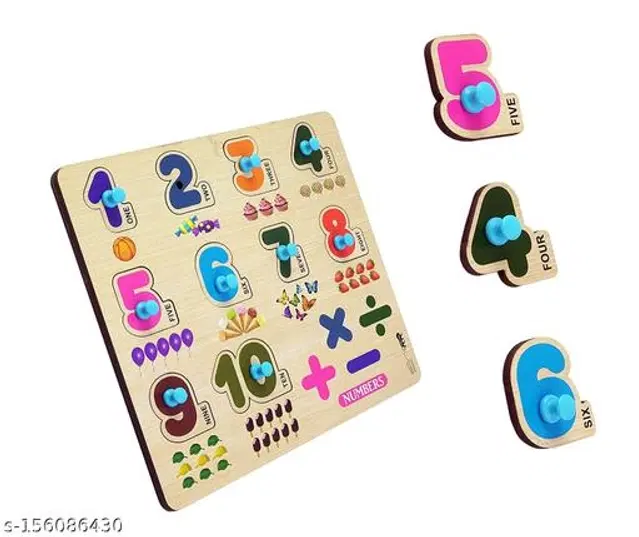 Wooden Puzzle for Kids, Multicolor