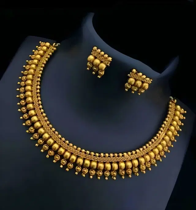 Party Wear Jewellery Set for Women (Gold, Free Size)