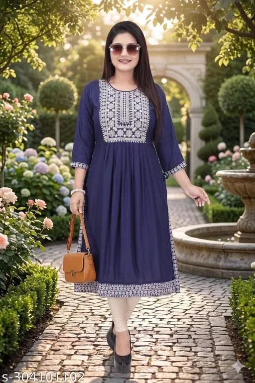Nayra Kurti for Women (Blue, S)