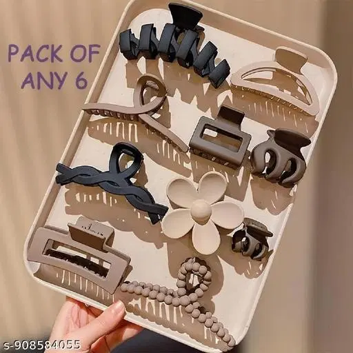Attractive Hair Clips for Women (Multicolor, 3 Pcs)