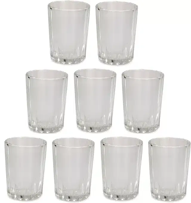 Liquor cum Cocktail Glasses, Transparent, 200 ml, Pack of 9