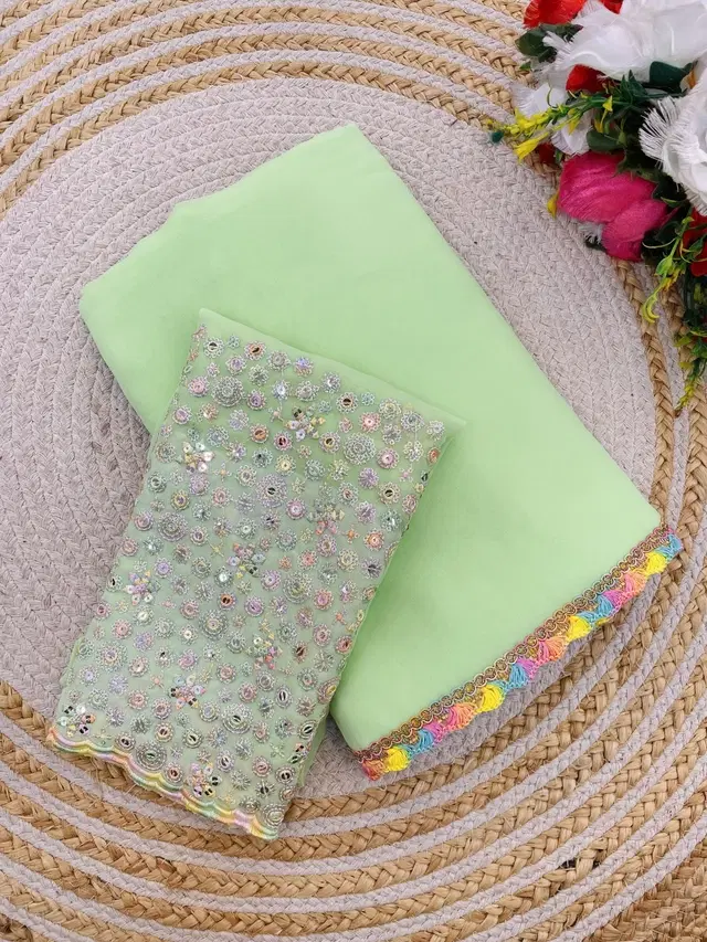 Silk Woven Design Saree for Women, Green (6.3 m)