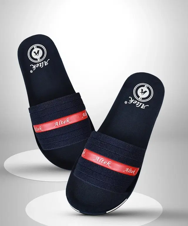 Sliders for Men, Navy Blue (6)