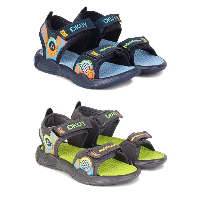 Sandals for Kids, Pack of 2 (Multicolor, 2)