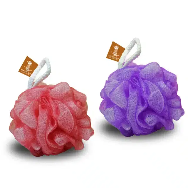 Bath Loofah, Pack of 2, Pink & Purple