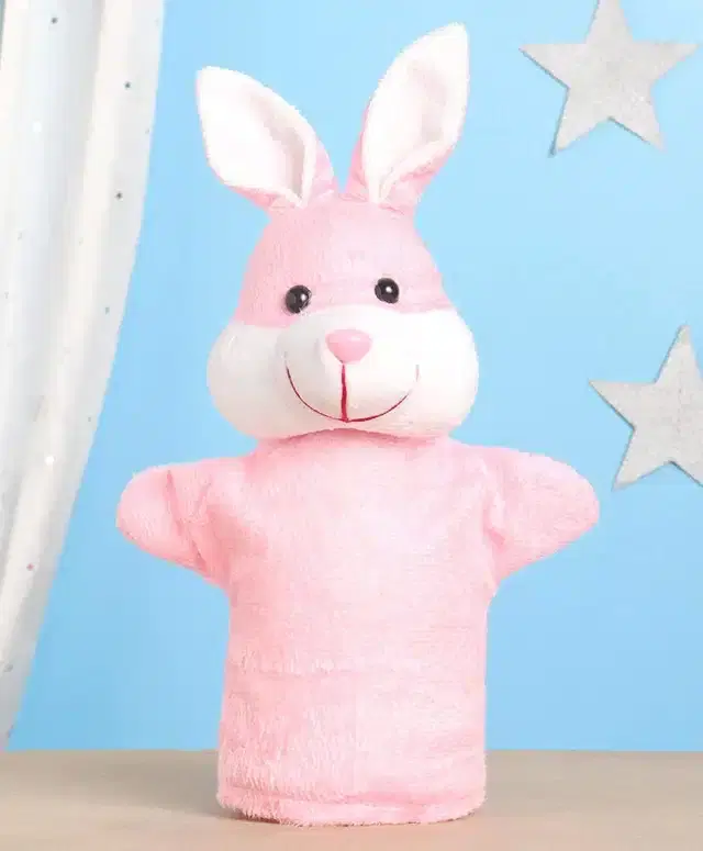 Rabbit Hand Puppet, Pink