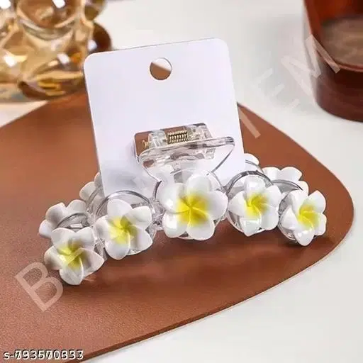 Simple Hair Clips for Women (White)