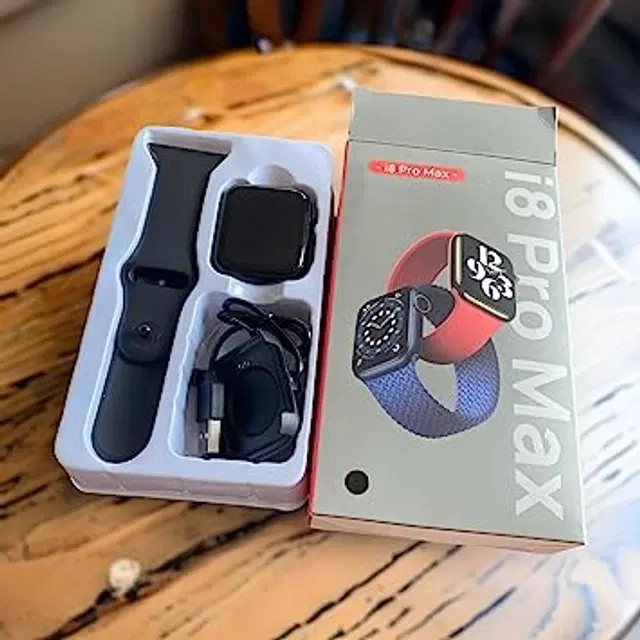 I8 Pro Maxx Smart Watch for Men & Women, Black