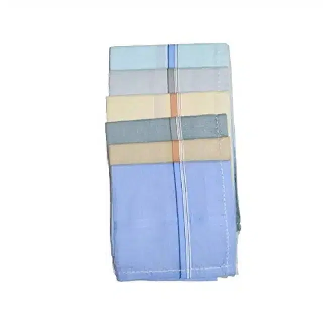 Cotton Blend Handkerchiefs for Men, Pack of 6 (Multicolor, 18x18 cm)