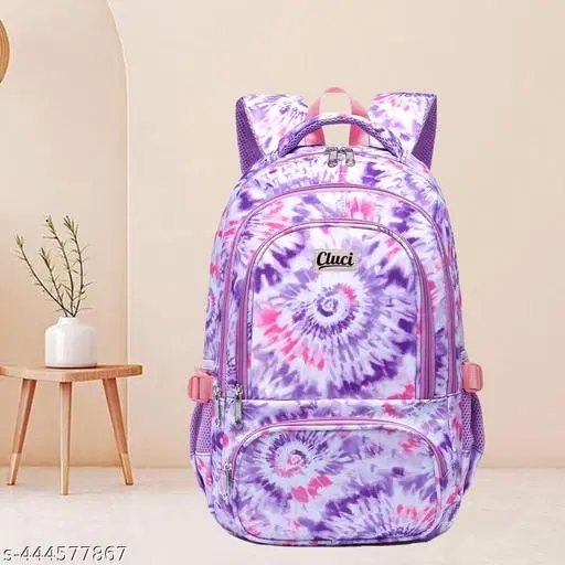 Canvas Backpack Bag, Purple
