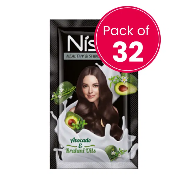 Nisha Shampoo 6 ml (Black) (Pack of 32)