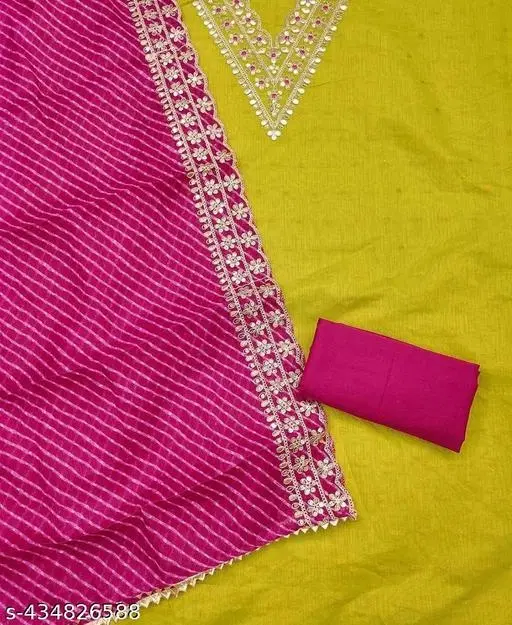 Solid Patiala Suits for Women (Green, Un Stitched)