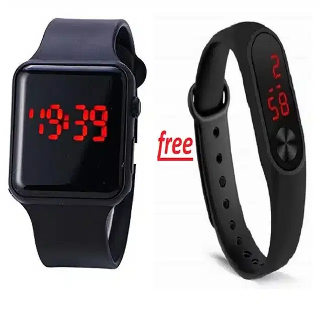 Digital Watch for Kids, Pack of 2 (Black)
