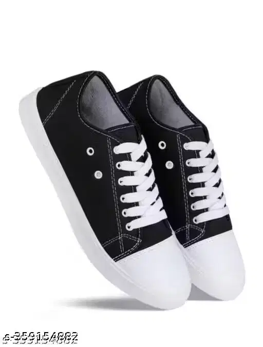 PVC Casual Shoes for Men (Black, 9)