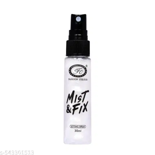 Fashion Colour Mist & Fix Setting Spray | Setting Spray For Makeup Long Lasting | Illuminating & Hydrating Makeup Fixing Spray | Makeup Fixing Spray For Long-Lasting Makeup | 30 ml | Silver