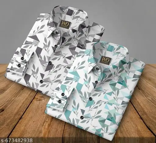 Printed Shirts for Men (Multicolor, M)