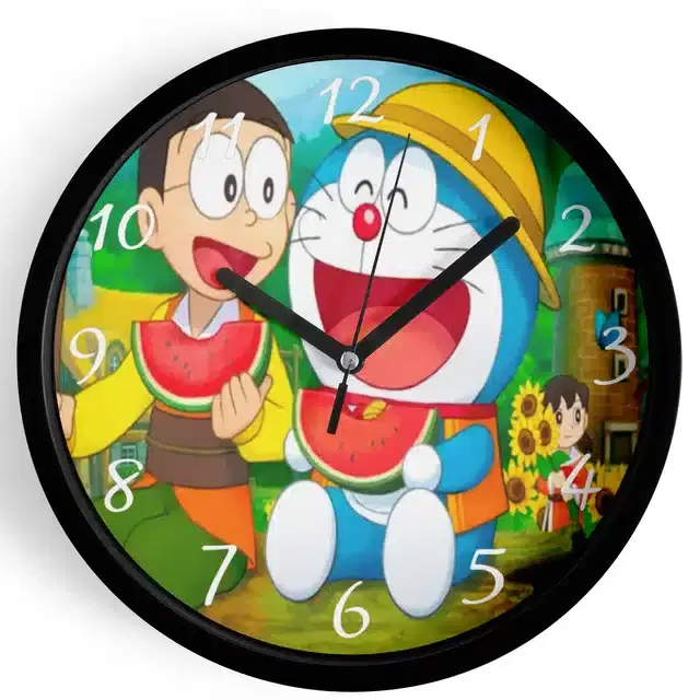 Doraemon Analog Wall Clock, Multicolor, 7 Inches