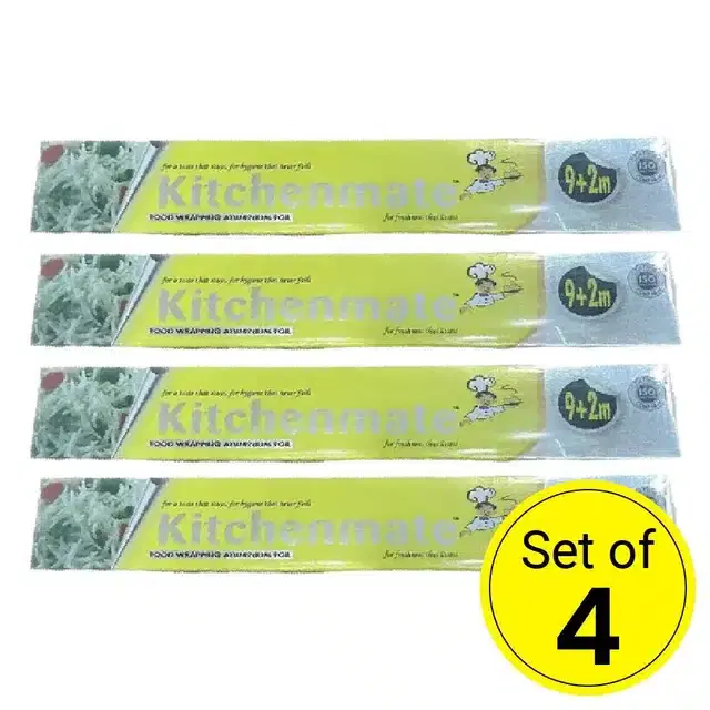 Kitchenmate Food Wrapping Greaseprof Paper 9+2 Mtr, Pack of 4