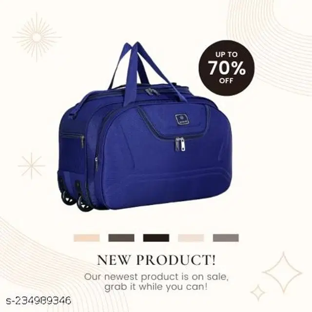 Polyester Duffle Bags,  Blue