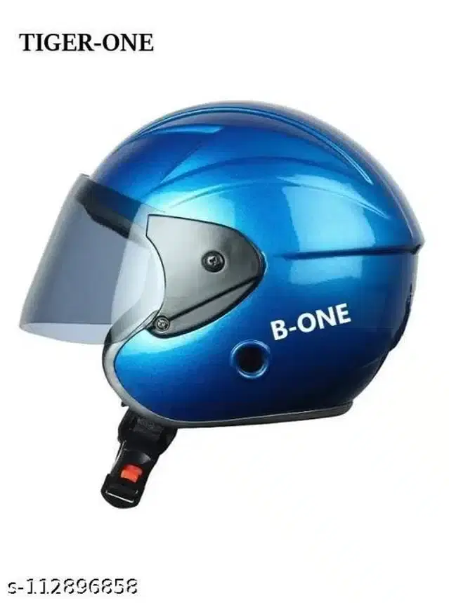 Open Face Helmet For Men, Blue