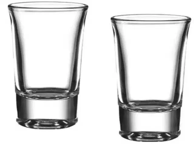 Liquor cum Cocktail Glasses, Transparent, 30 ml, Pack of 2