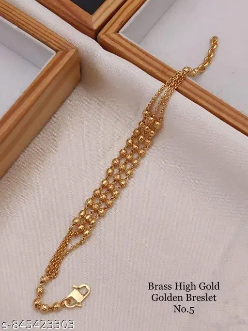 Stylish Bracelet for Women (Gold, Free Size)