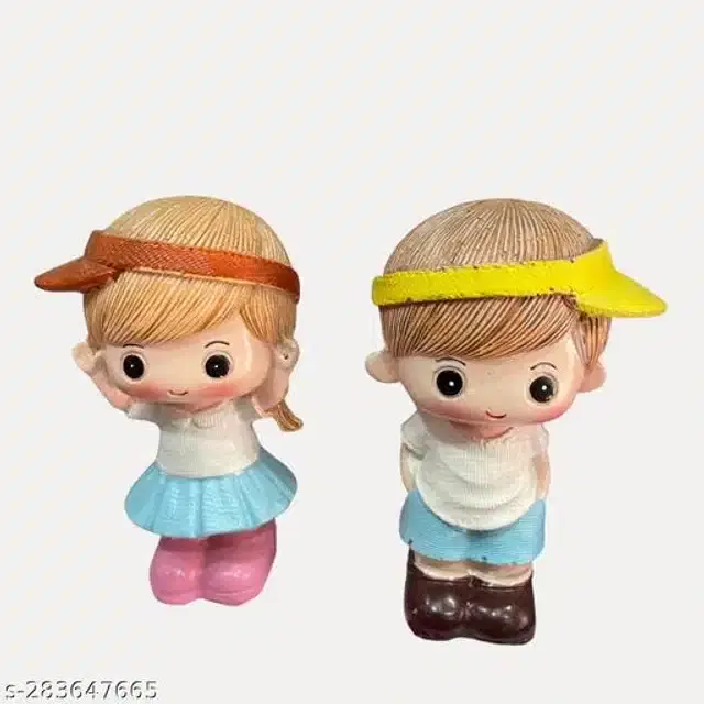 Resin Love Couple Showpiece, Multicolor, Pack of 2