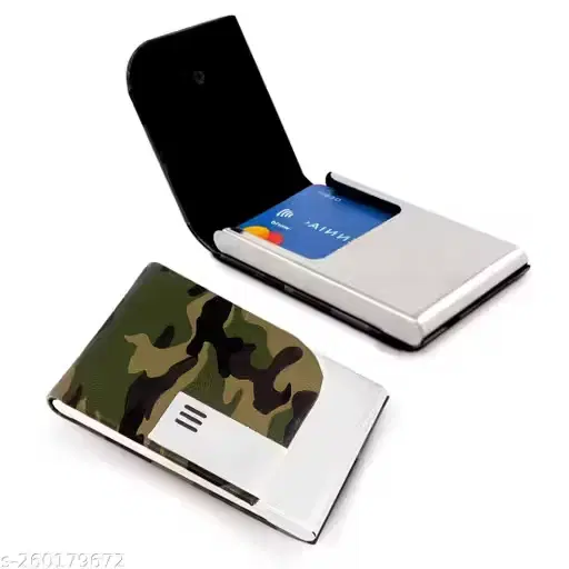 Metal Wallet & Card Holder for Men, Green