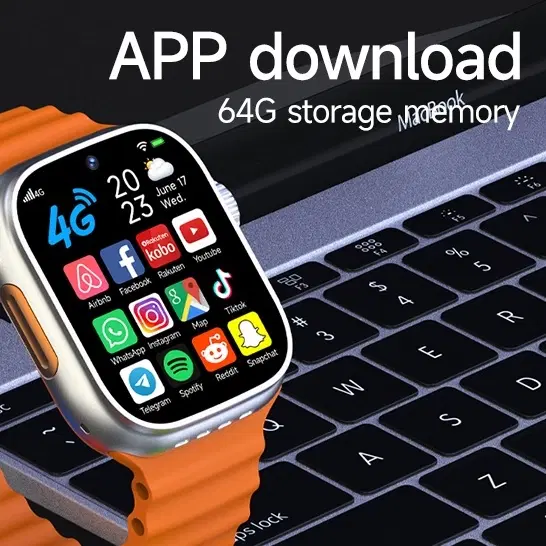 Silicone Strap S8 Ultra Smart Watch, Orange