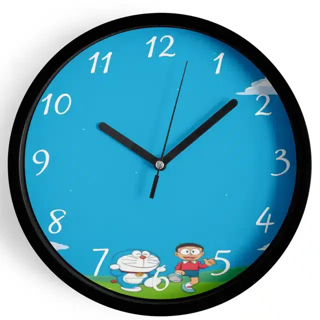 Doraemon Analog Wall Clock, Multicolor, 7 Inches