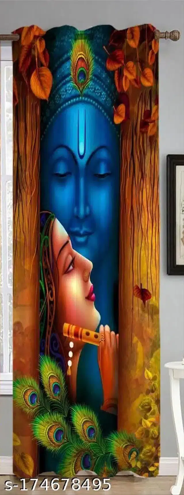 Curtains for Door, Multicolor, 5 Feet